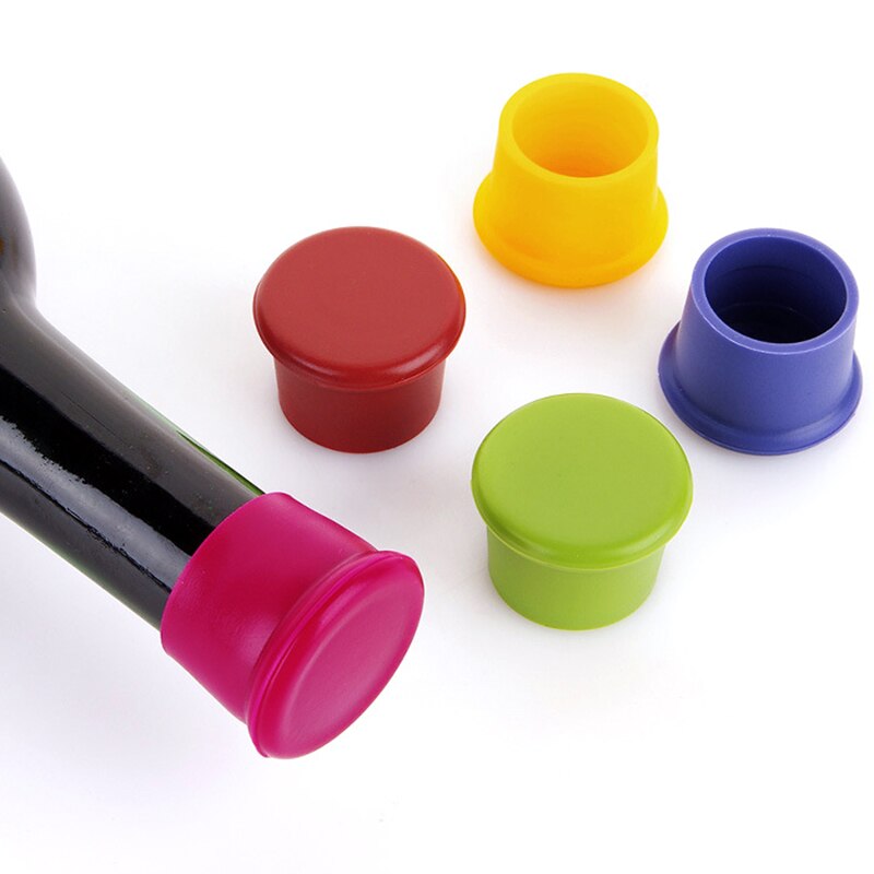 Silicone Red Wine Stoppers Food Grade Beer Beverage Bottle Caps Sealers Leak Free Fresh Keeping Plug for Kitchen Gadget Bar Tool