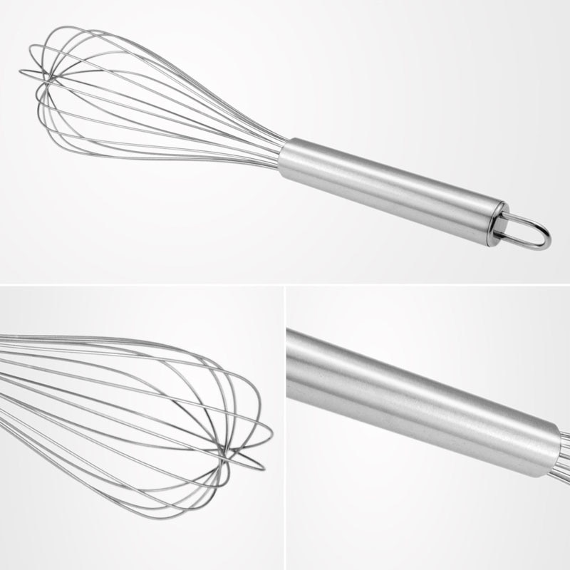 6/8/10/12 inches Stainless Steel Balloon Wire Whisk Manual Egg Beater Mixer Kitchen Baking Utensil Milk Cream Butter Whisk Mixer