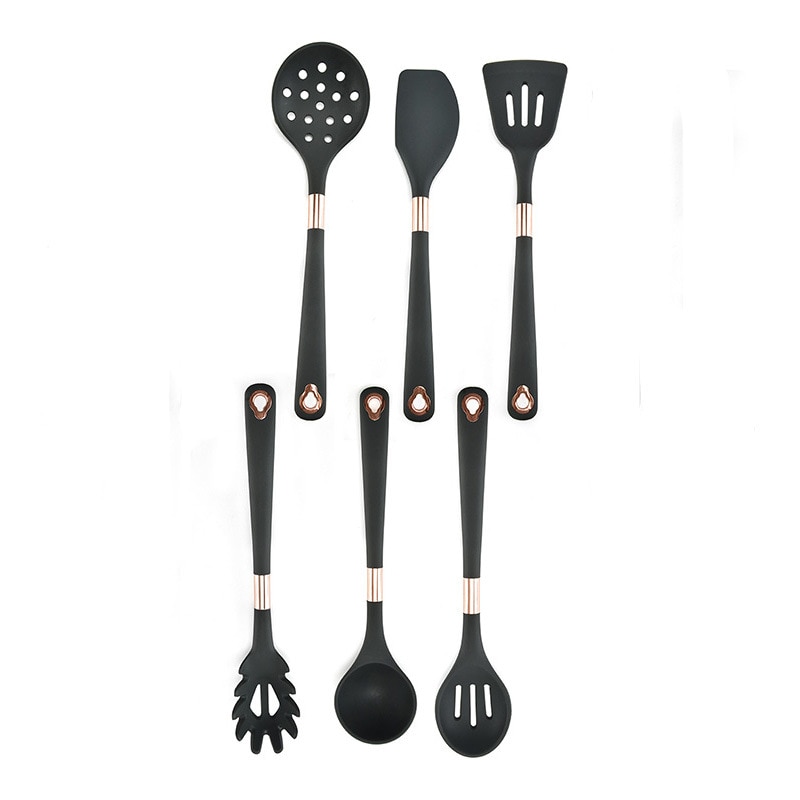 Kitchen Cookware Silicone Kitchenware Non-stick Cookware Cooking Tool Spatula Ladle Egg Beaters Shovel Spoon Soup Utensils Set