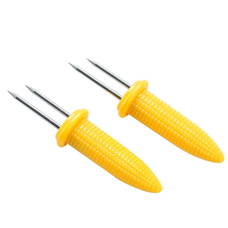 20pcs 12pcs 8pcs Fork Corn Skewer Stainless Steel Corn Holders Corn On The Cob Skewers Fruit Forks Outdoor Barbecue Tool