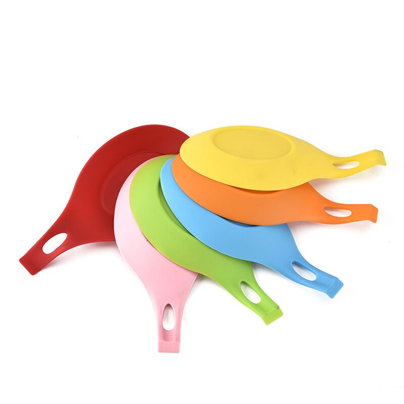 Multipurpose Silicone Spoon Rest Pad Food Grade Silica Gel Spoon Put Mat Device Kitchen Utensils kitchen dishes