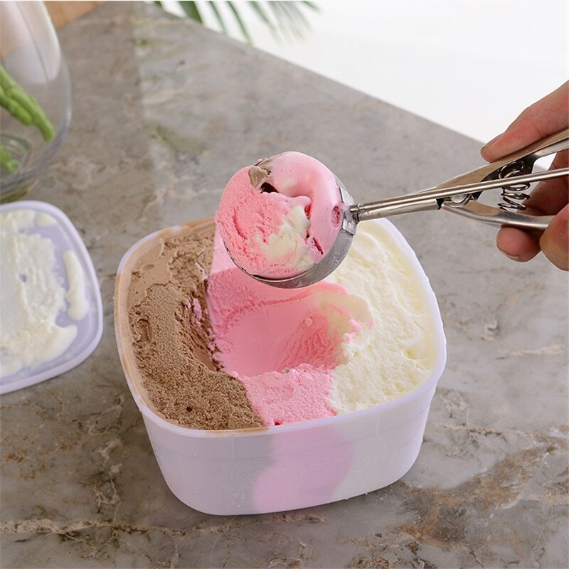 New 4/5/6 Cm Ice Cream Spoon Useful Stainless Steel Ice Cream Scoop Watermelon Spoon Cookies Dough Spoon Kitchen Supplies